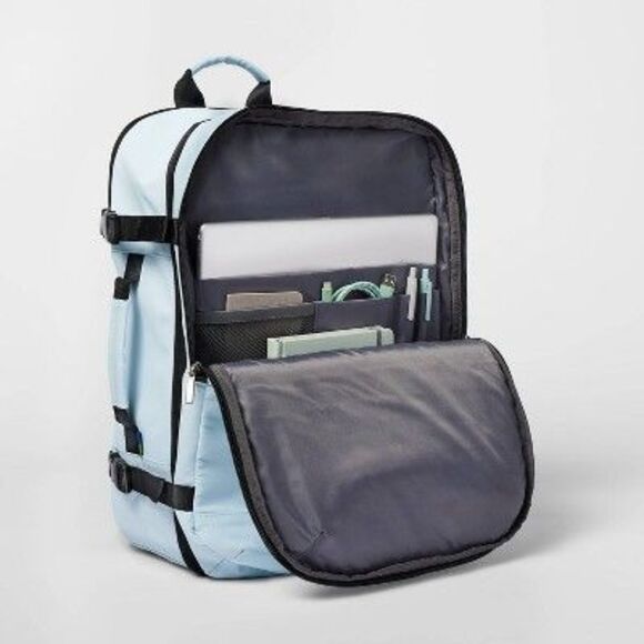 35L Travel Backpack Muddy Aqua - Open Story️ - Picture 2 of 5